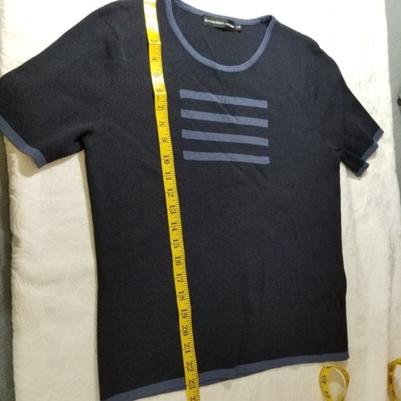 Devonshire Cream viscose nylon short sleeve top - Picture 5 of 6